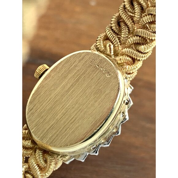 Jules Jurgensen Women's Watch Vintage Cocktail 14k Gold Diamond Swiss Quartz - Picture 6 of 15